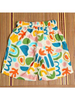 The Lion and the Fish - Boys Doodle Printed Short Multi Color