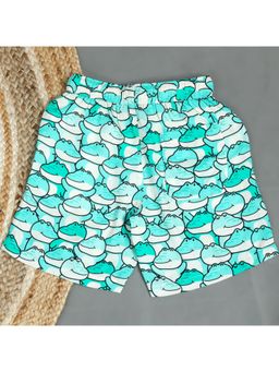 The Lion and the Fish - Boys Crocodile Printed Short Dark Sea Green
