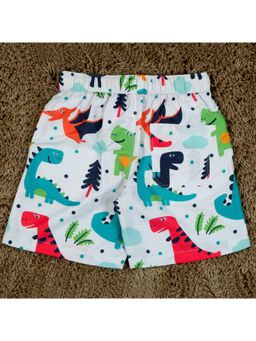 The Lion and the Fish - Boys Dinosaur Printed Short Ivory