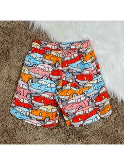The Lion and the Fish - Boys Car Printed Short Multi Color