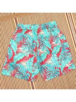 The Lion and the Fish - Hawaiian Tropical Red Short