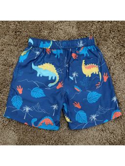 The Lion and the Fish - Dinosaur Print Navy Blue Short