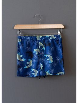 The Lion and the Fish - Dolphin Print Navy Blue Short