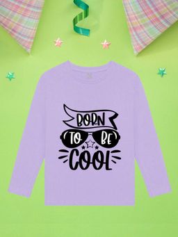 Nusyl - Purple Printed Full Sleeves T-Shirt