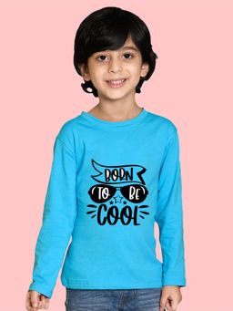 Nusyl - Blue Printed Full Sleeves T-Shirt