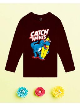 Nusyl - Wine Printed Full Sleeves T-Shirt