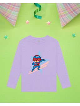 Nusyl - Lilac Printed Full Sleeves T-Shirt