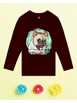 Nusyl - Wine Printed Full Sleeves T-Shirt