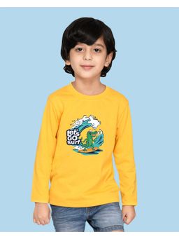 Nusyl - Yellow Printed Full Sleeves T-Shirt
