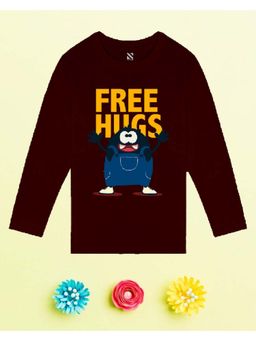 Nusyl - Wine Printed Full Sleeves T-Shirt