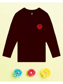 Nusyl - Wine Printed Full Sleeves T-Shirt