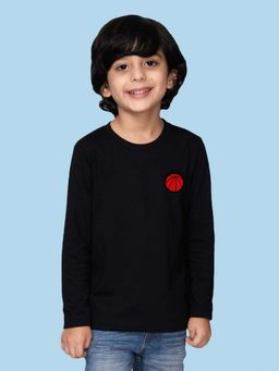 Nusyl - Black Printed Full Sleeves T-Shirt