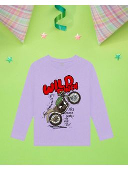 Nusyl - Lilac Printed Full Sleeves T-Shirt