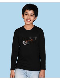 Nusyl - Black Printed Full Sleeves T-Shirt