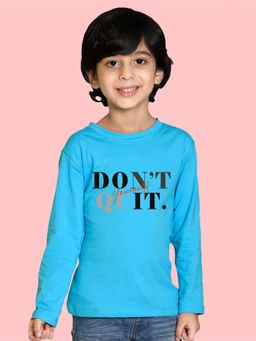 Nusyl - Blue Printed Full Sleeves T-Shirt