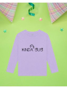 Nusyl - Lilac Printed Full Sleeves T-Shirt