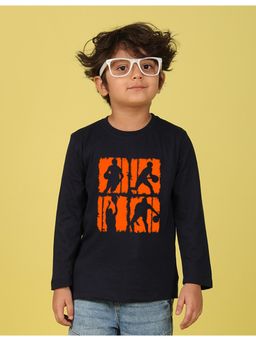 Nusyl - Blue Printed Full Sleeves T-Shirt