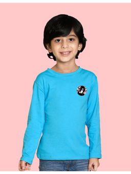 Nusyl - Blue Printed Full Sleeves T-Shirt