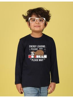 Nusyl - Blue Printed Full Sleeves T-Shirt