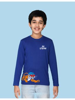 Nusyl - Blue Printed Full Sleeves T-Shirt