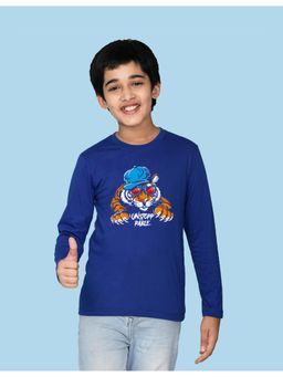 Nusyl - Blue Printed Full Sleeves T-Shirt