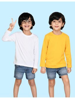 Nusyl - Multi-Color Solid Full Sleeves T-Shirt (Pack of 2)