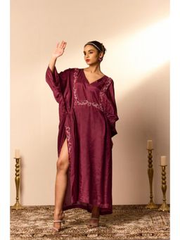 NAVA AURA - Burgundy Regalia Kaftan Dress