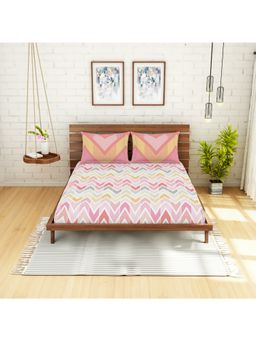 SPACES - 100% Cotton Bedsheets Double Soft Feel Skin Safe Breathable