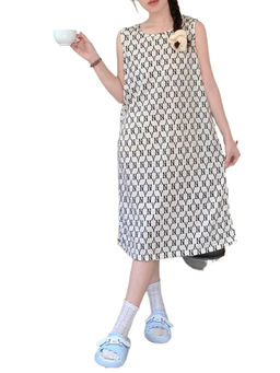 CrossKulture - Women Sleeveless White Night Dress