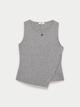 Pomelo - Asymmetrical Hem Tank - Light Grey