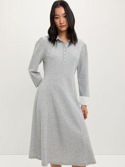 Pomelo - Polo Dress - Light Grey