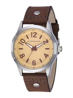 Giordano - Men's Beige Round Analog Watch
