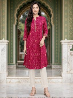 Rangita - Red Printed Kurta