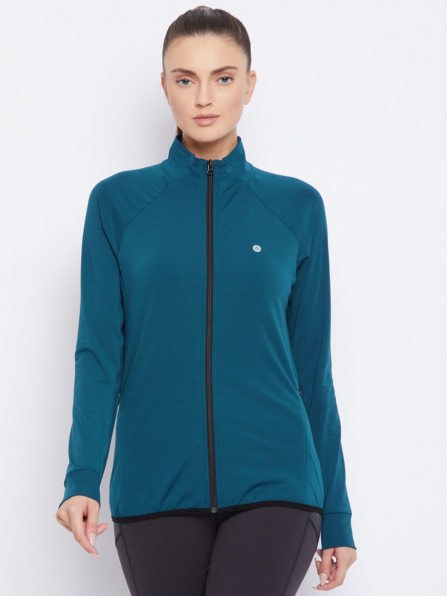 athlisis Women Teal Zipper Dry Fit Outdoor Jacket-picture-18