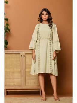 Gahan - Womens A Line Midi Dress with Belt