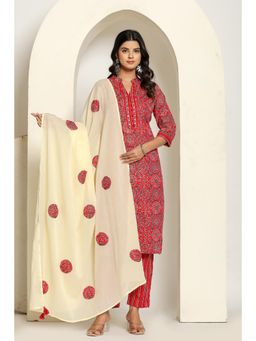 Gahan - Printed Straight Kurta With Pant & Dupatta