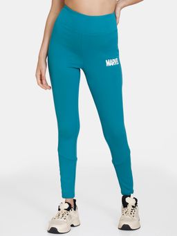 Zivame - Zelocity High Rise Quick Dry Leggings - Alexandrite - Blue