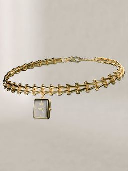 Perfectly Average - Locket Charm Gold Watch for Women - PAJ-00010663 (M)