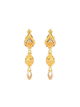 Candere by Kalyan Jewellers - 18K Yellow Gold Lightweight Dangle Earring (One Size)