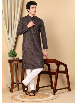 TATTVA - Chocolate Toned Sequined Thread Work Kurta