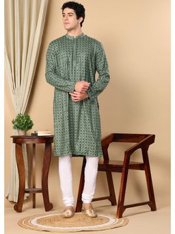 TATTVA - Wet Mousse Toned Sequined Thread Work Kurta