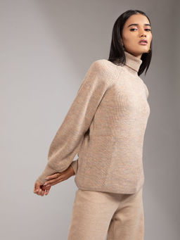 Twenty Dresses by Nykaa Fashion - Beige Love The Vibes Sweater Top