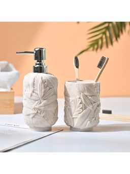 Voncasa - Polyresin Set of 2 Bathroom Accessories