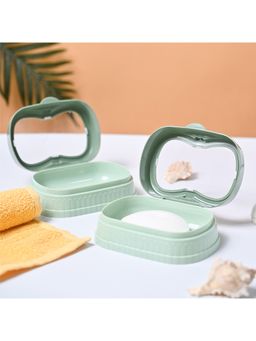 Voncasa - Plastic Green Soap Dish - Pack of 2