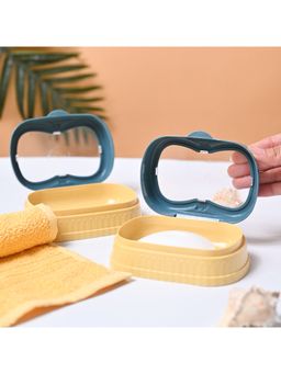 Voncasa - Plastic Yellow Soap Dish - Pack of 2