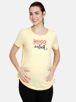Zivame - Coucou Bamboo Cotton Maternity & Feeding Top - Vibrant Yellow