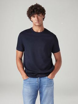 Levi's - Men's Solid Regular Fit Interlock T-Shirt - Navy Blue
