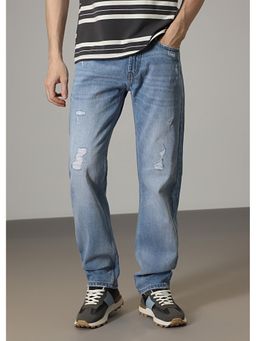 Banana Club - Carter Ribbed Blue Straight Fit Jeans