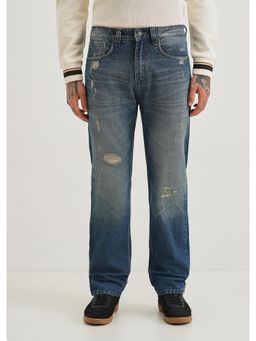 Banana Club - Ripped Blue Straight Fit Jeans