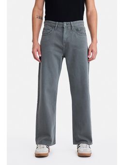 Snitch - Grey Washed Straight Casual Jeans For Men